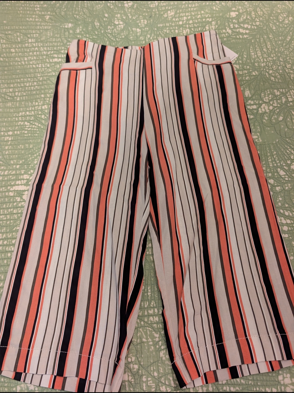 Striped Cleo Wide-Leg Bottoms